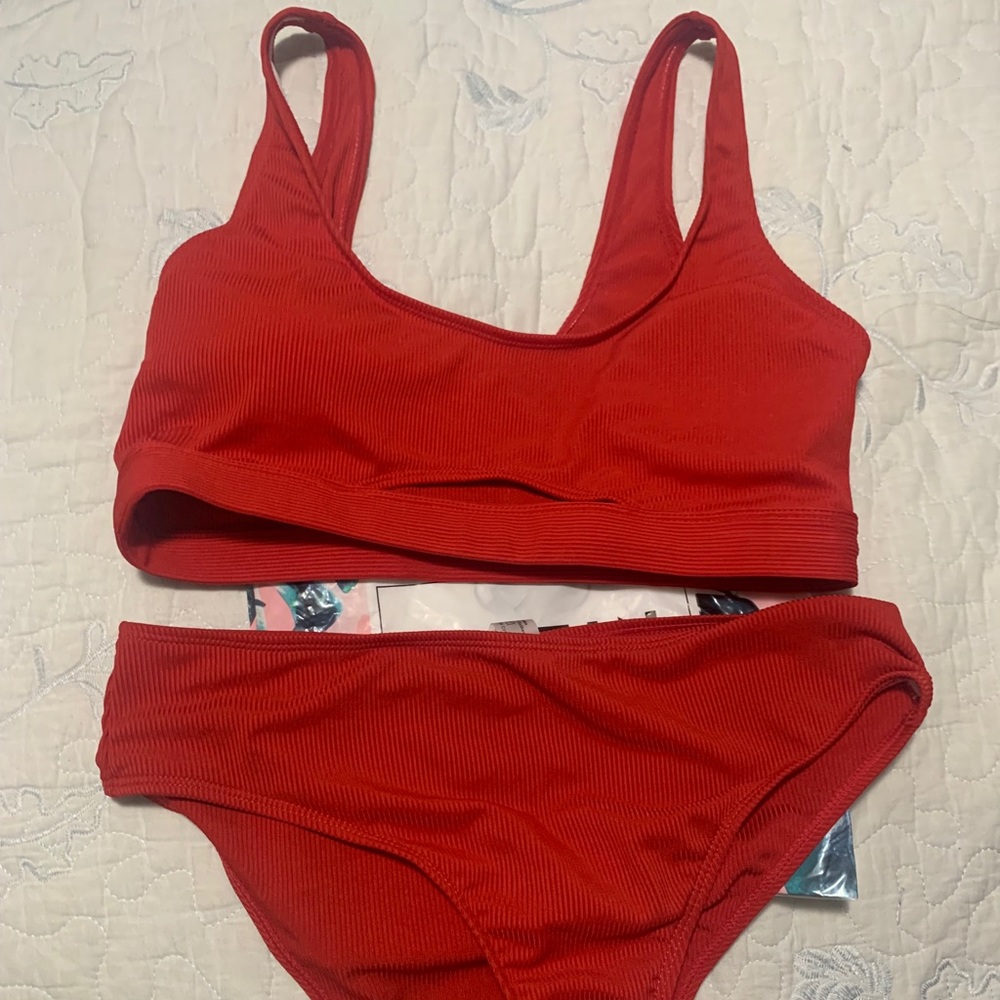 Red SHEIN bikini